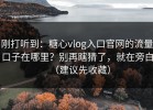 刚打听到：糖心vlog入口官网的流量口子在哪里？别再瞎猜了，就在旁白（建议先收藏）
