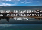 别急着信 · 黑料入口明星黑料这段传播 · 给出判断框架后我有点意外你能看出漏洞吗？