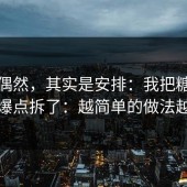 看似偶然，其实是安排：我把糖心视频的爆点拆了：越简单的做法越能赢