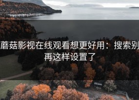 蘑菇影视在线观看想更好用：搜索别再这样设置了