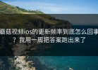 蘑菇视频ios的更新频率到底怎么回事？我用一周把答案跑出来了