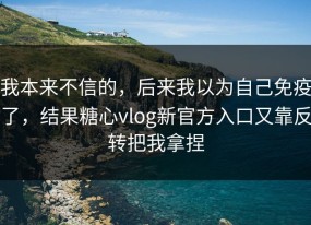 我本来不信的，后来我以为自己免疫了，结果糖心vlog新官方入口又靠反转把我拿捏