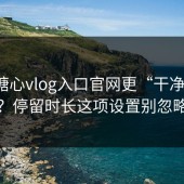 想让糖心vlog入口官网更“干净利落”？停留时长这项设置别忽略