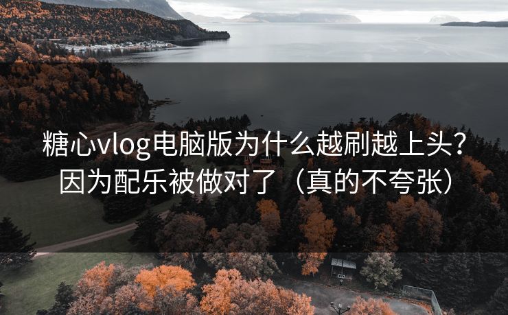 糖心vlog电脑版为什么越刷越上头？因为配乐被做对了（真的不夸张）
